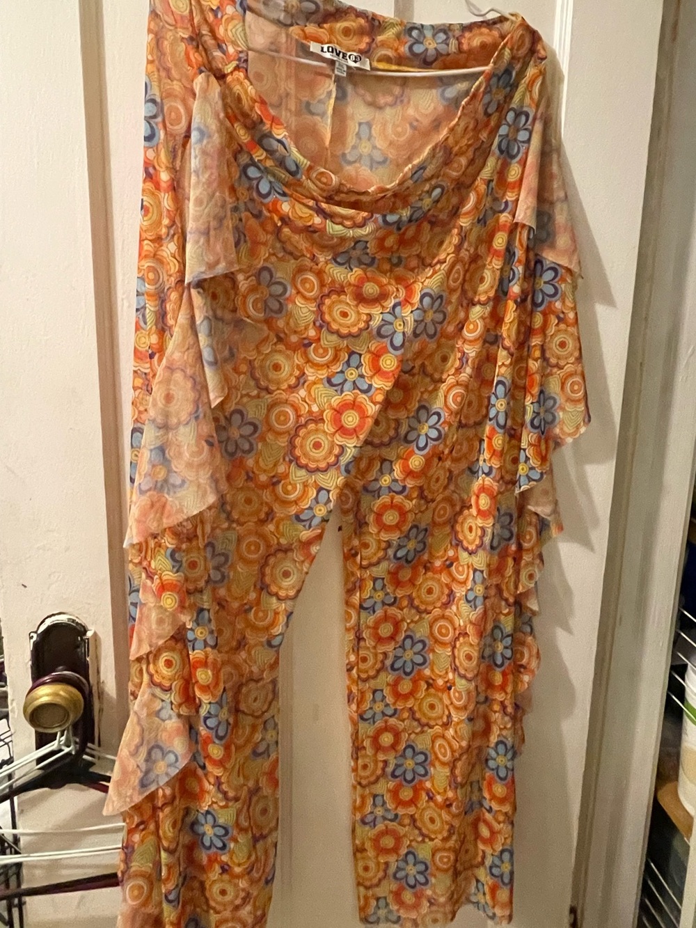 Love Floral Orange Multi Swim Coverup